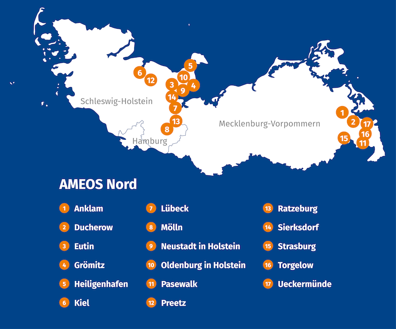 Standorte im Norden der Ameos Gruppe
